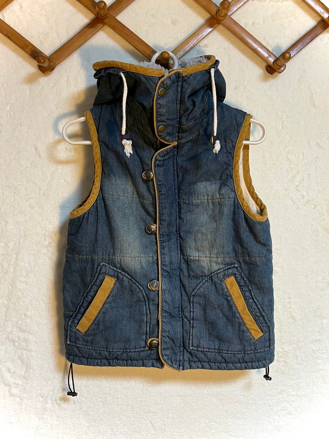 빈티지 하이넥 패딩 조끼 베스트 아우터 상품이미지1