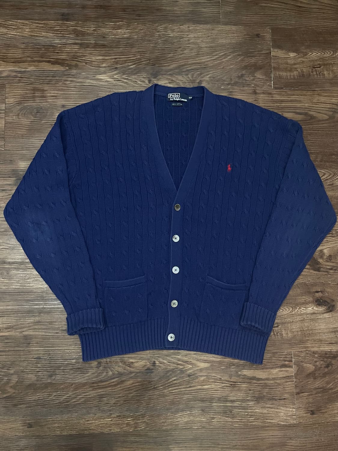 90s 폴로 랄프로렌 코튼 케이블 가디건 상품이미지3
