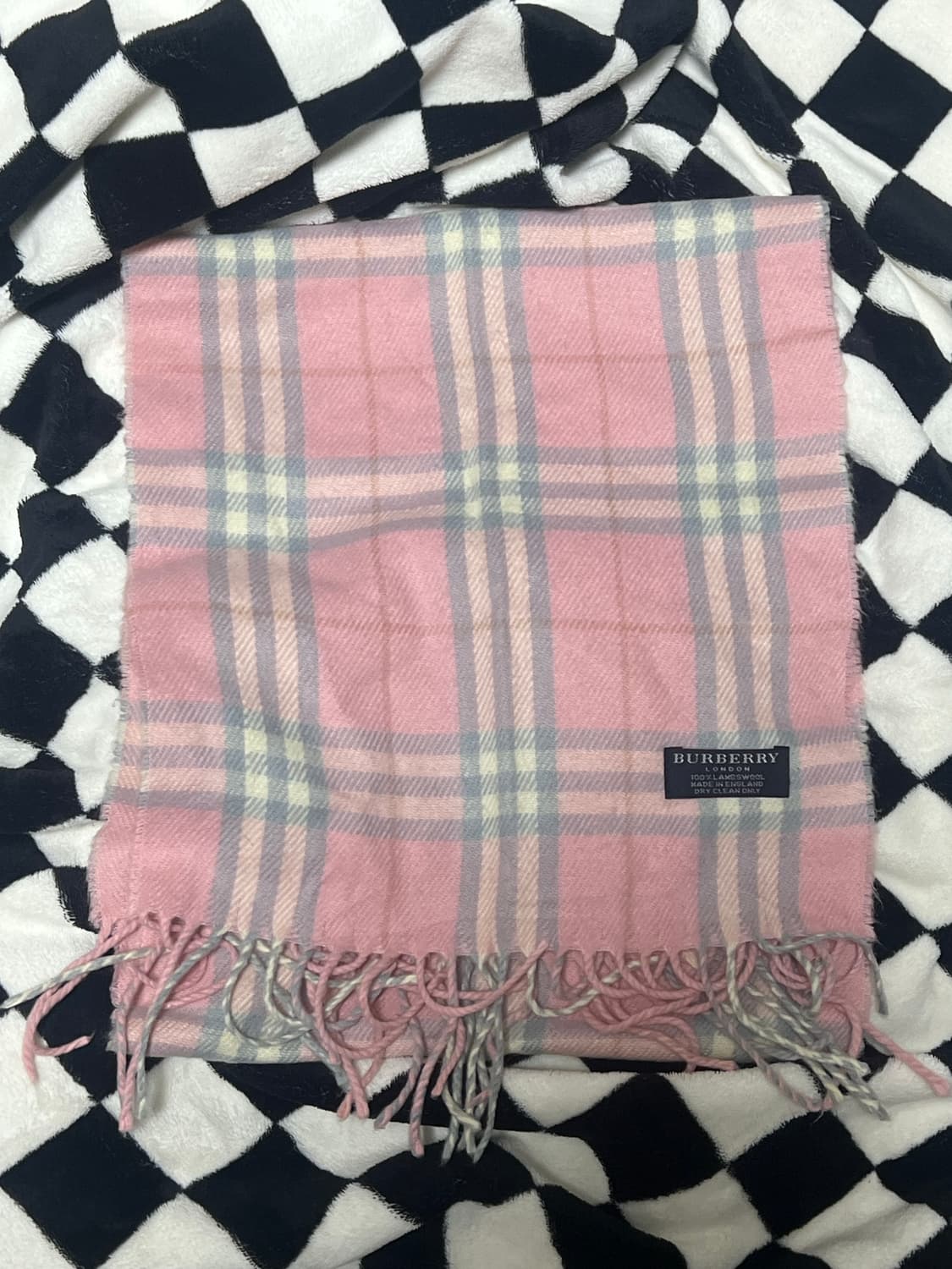 버버리 노바체크 핑크 머플러 상품이미지2