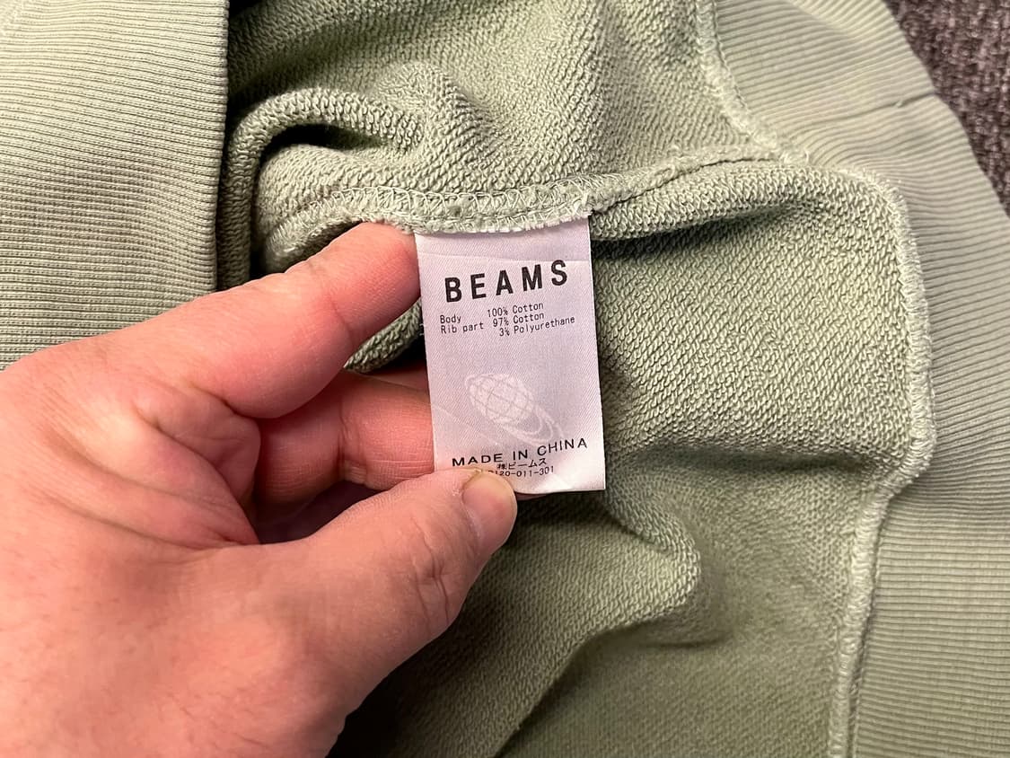 [95~100] 빔즈 BEAMS 민트컬러 후드티 M  상품이미지4