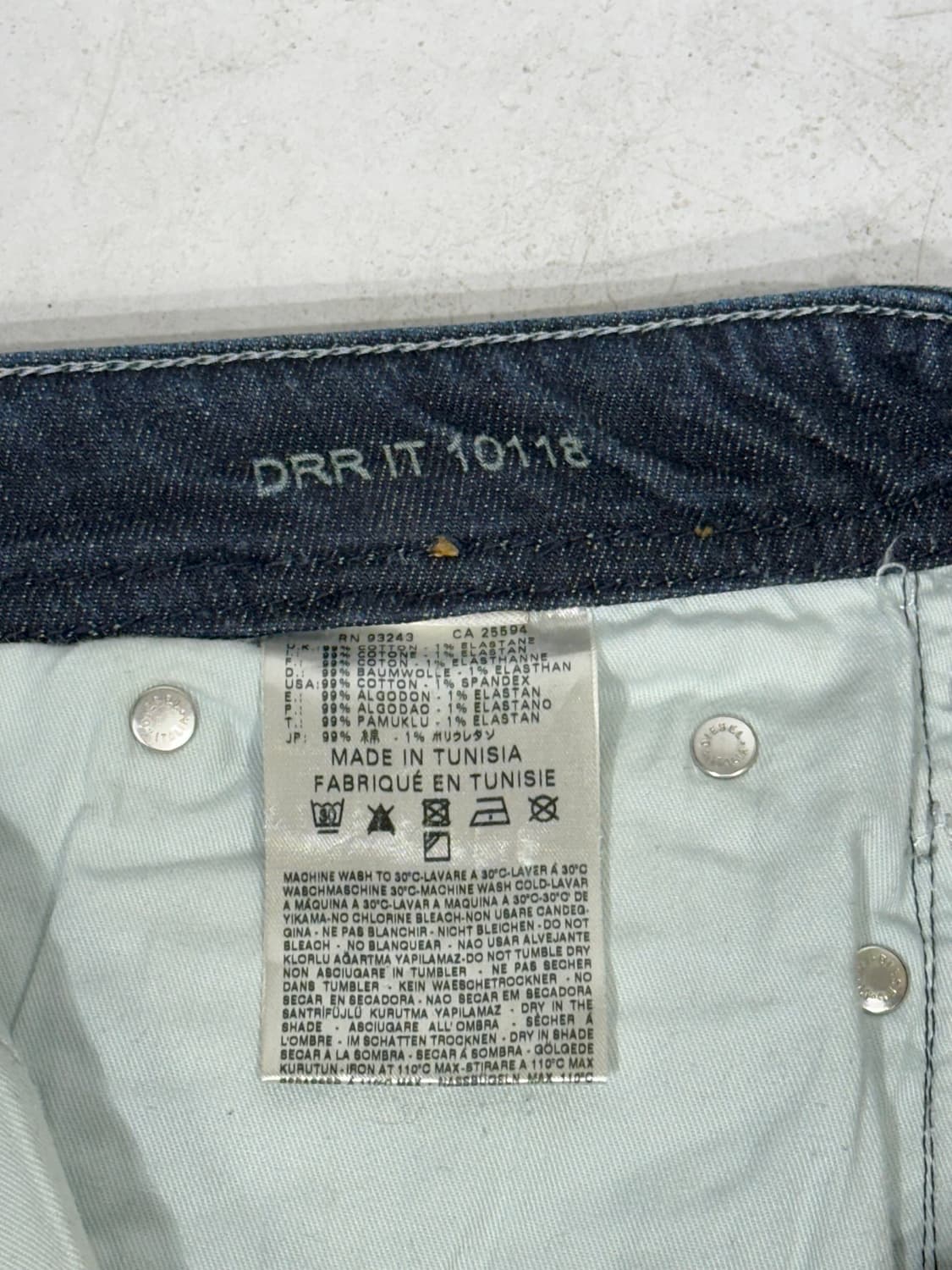 디젤 진청 와이드 워싱 데님 팬츠 청바지  상품이미지7