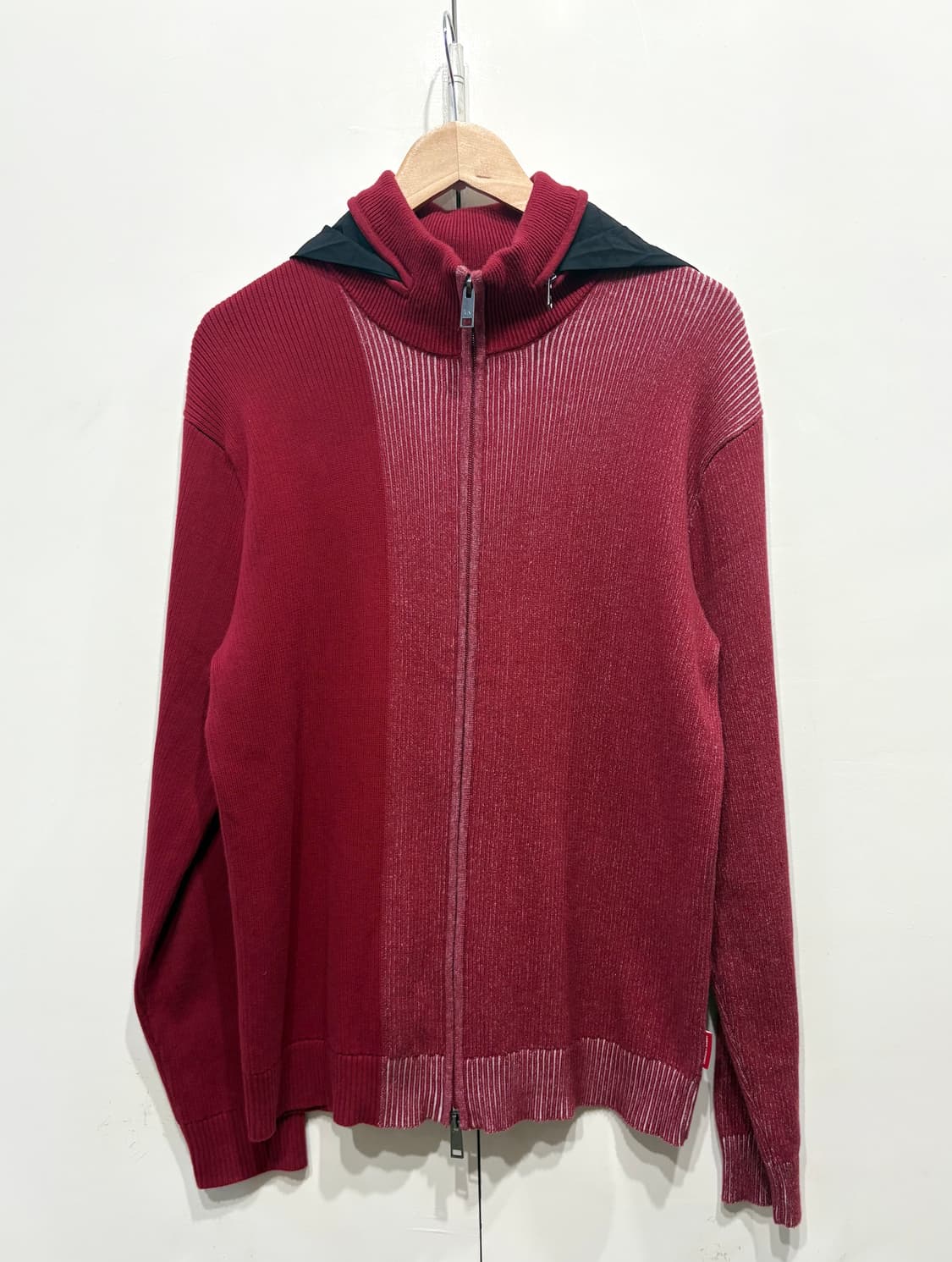 아르마니 익스체인지 니트 후드 집업 상품이미지1