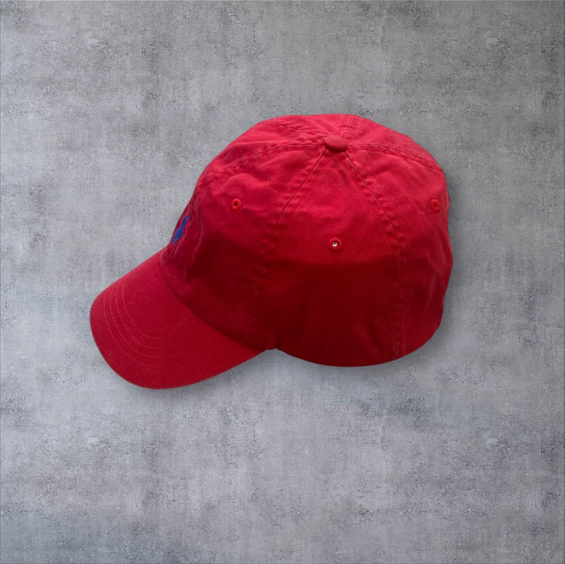 폴로 랄프로렌 레드 컬러 포니 로고 볼캡 상품이미지3