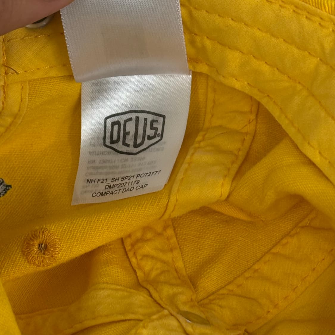 데우스엑스마키나 (Deus)Compact dad cap 옐로우 상품이미지5