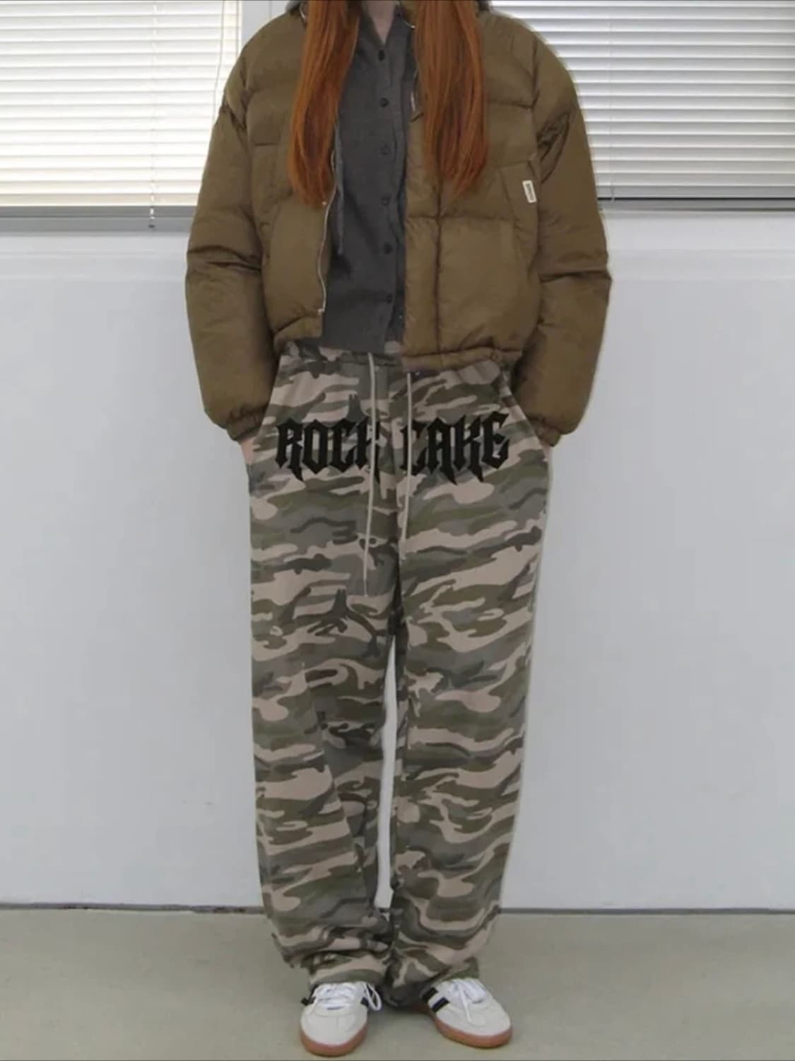 락케이크 카모 트레이닝 팬츠 베이지 M 상품이미지2