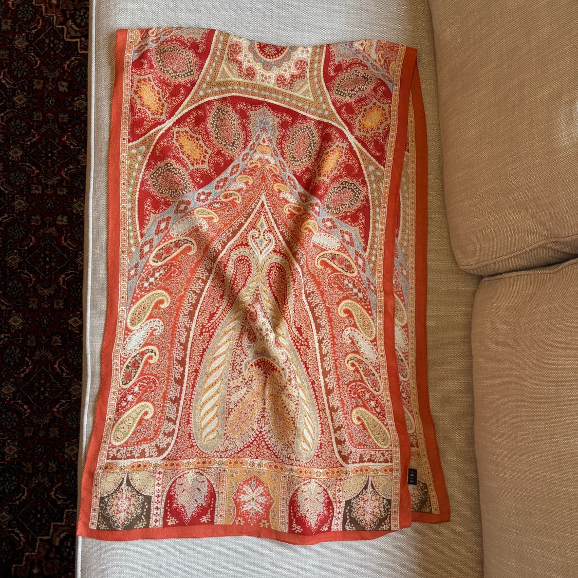 닥스(DAKS) 페이즐리 울 실크 혼방 스카프 머플러 상품이미지2