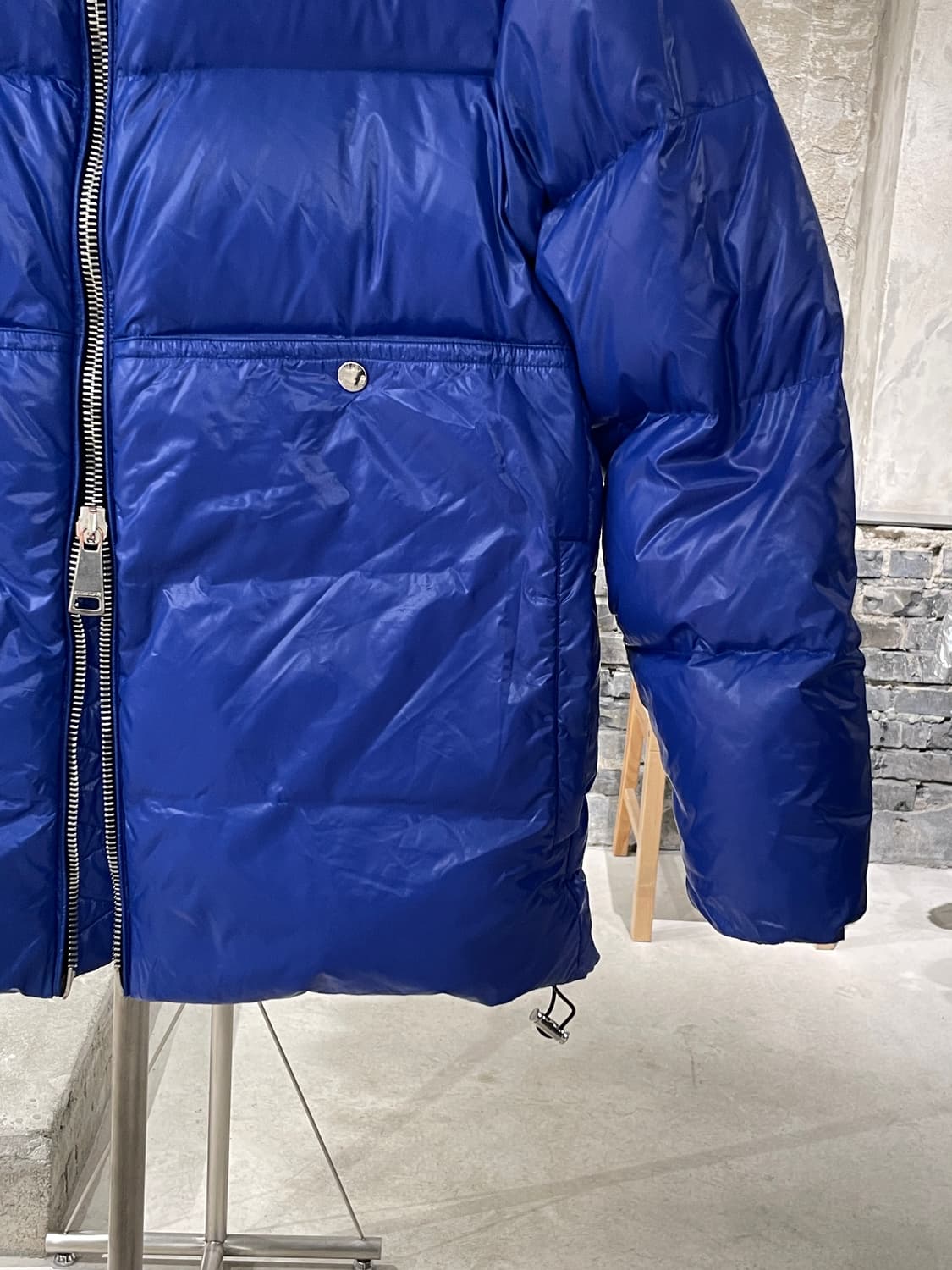 크리스조이 로얄 블루 투 웨이 집업 푸퍼 자켓 상품이미지5