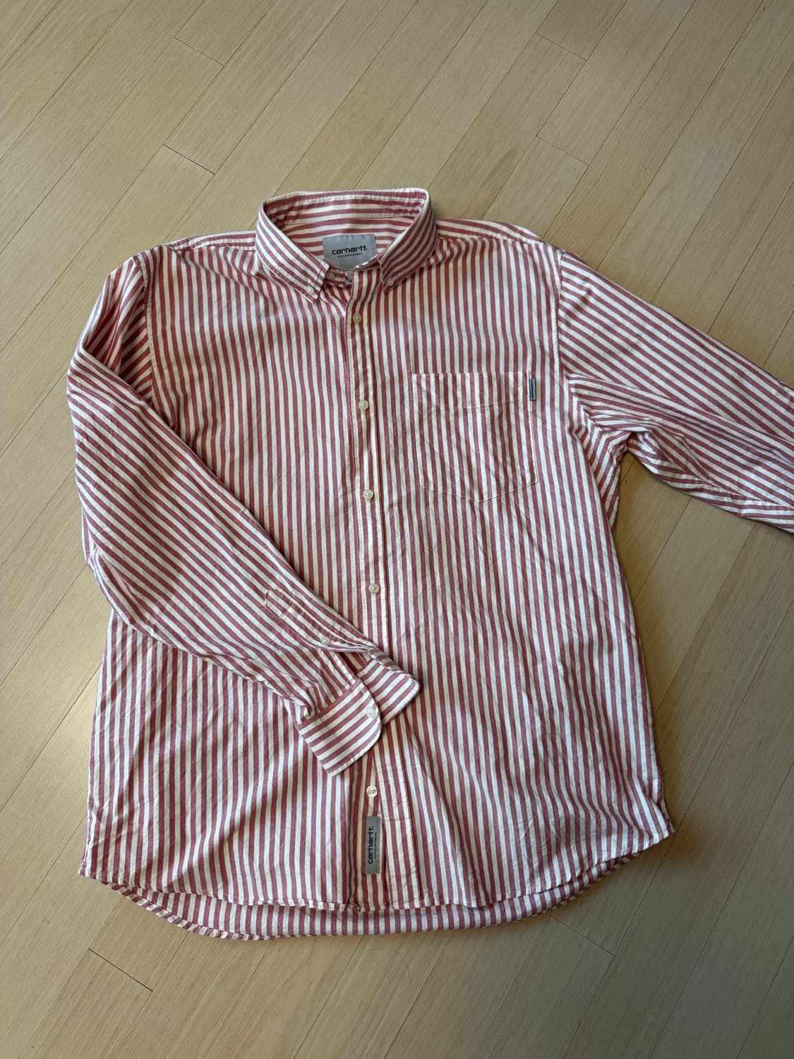 칼하트 wip 레드 스트라이프 셔츠 XL 상품이미지1