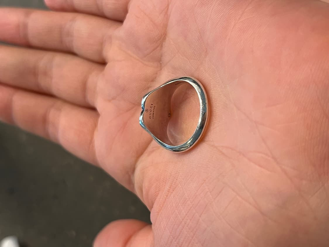 구찌 인터로킹 G 에나멜 하트 반지 SILVER RED 13호 상품이미지7