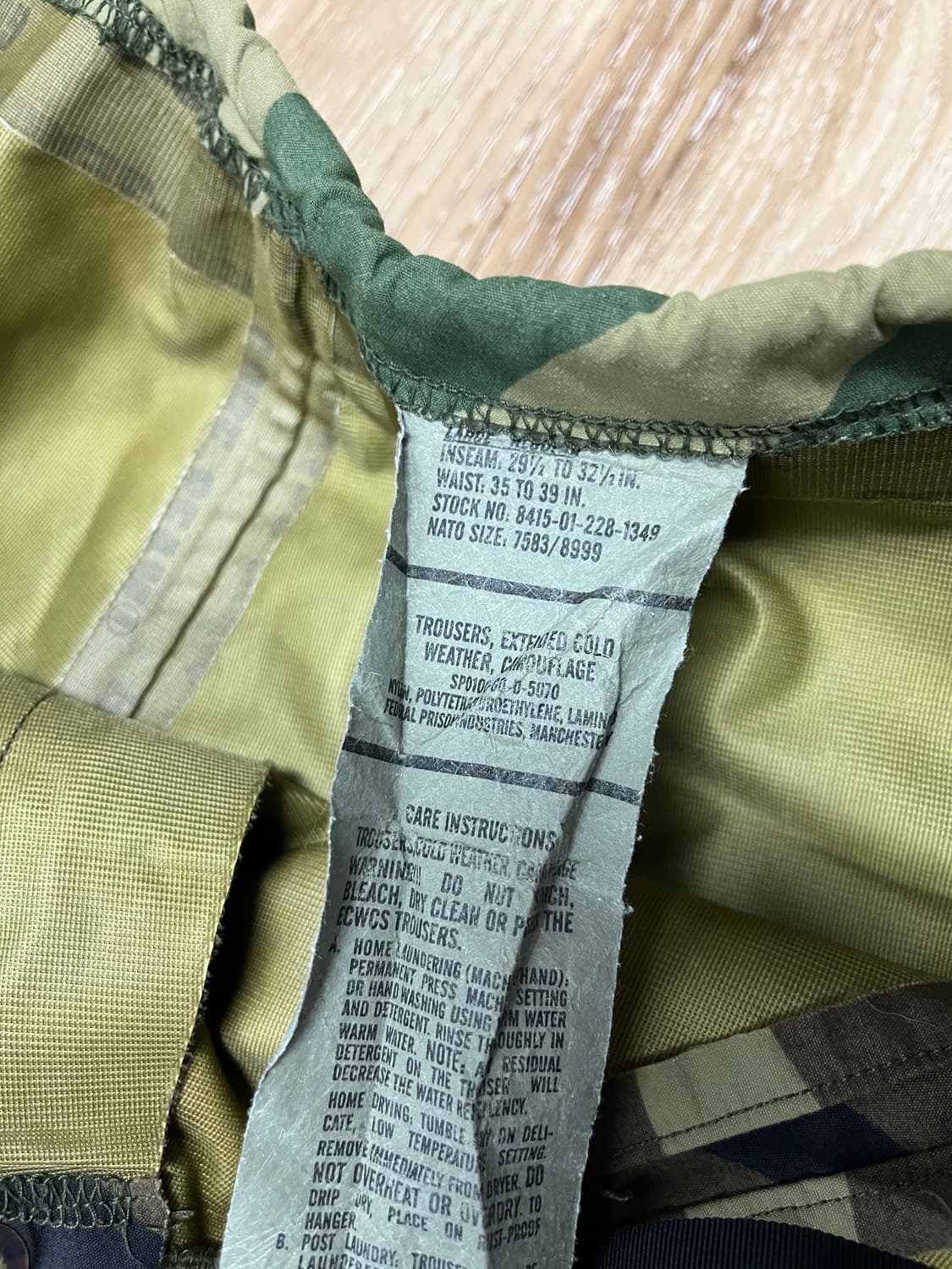 미군 우드랜드 고어텍스 카모팬츠 LR 상품이미지9