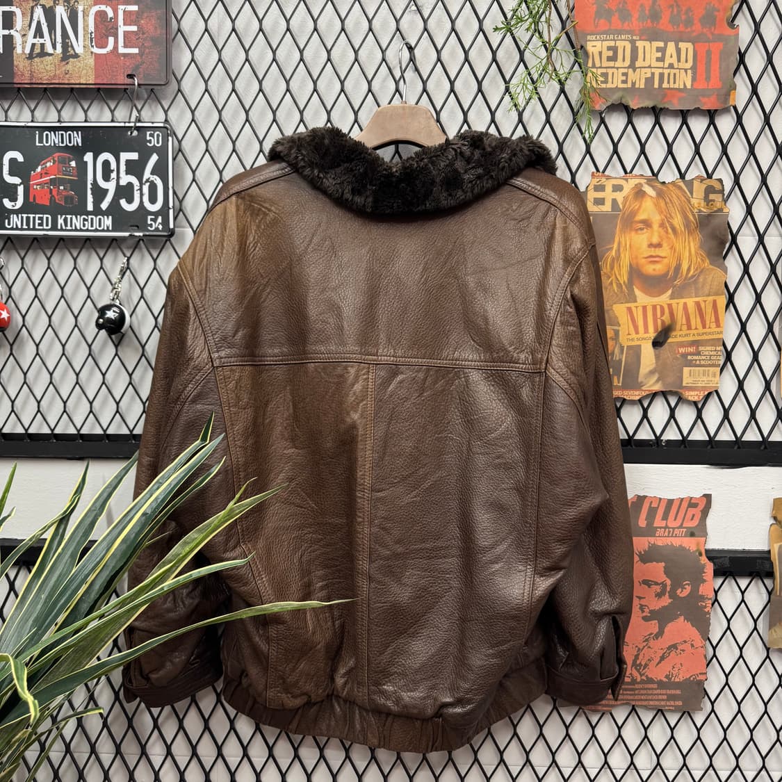 90s MARVIN RICHARDS 플라이트 보머 레더자켓 다크브라운 상품이미지2