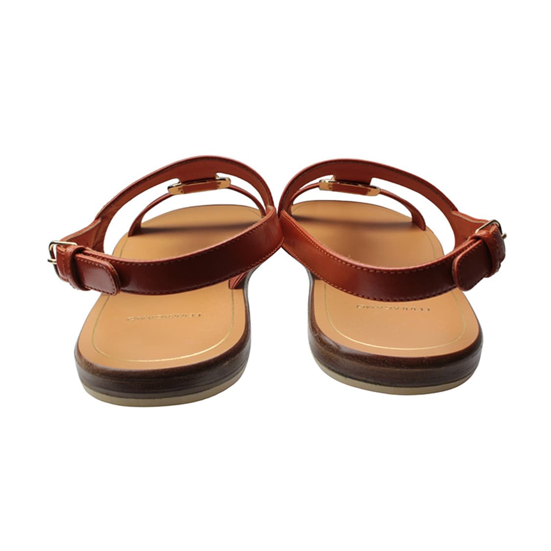 페라가모 브라운 T스트랩 샌들 5C 상품이미지4