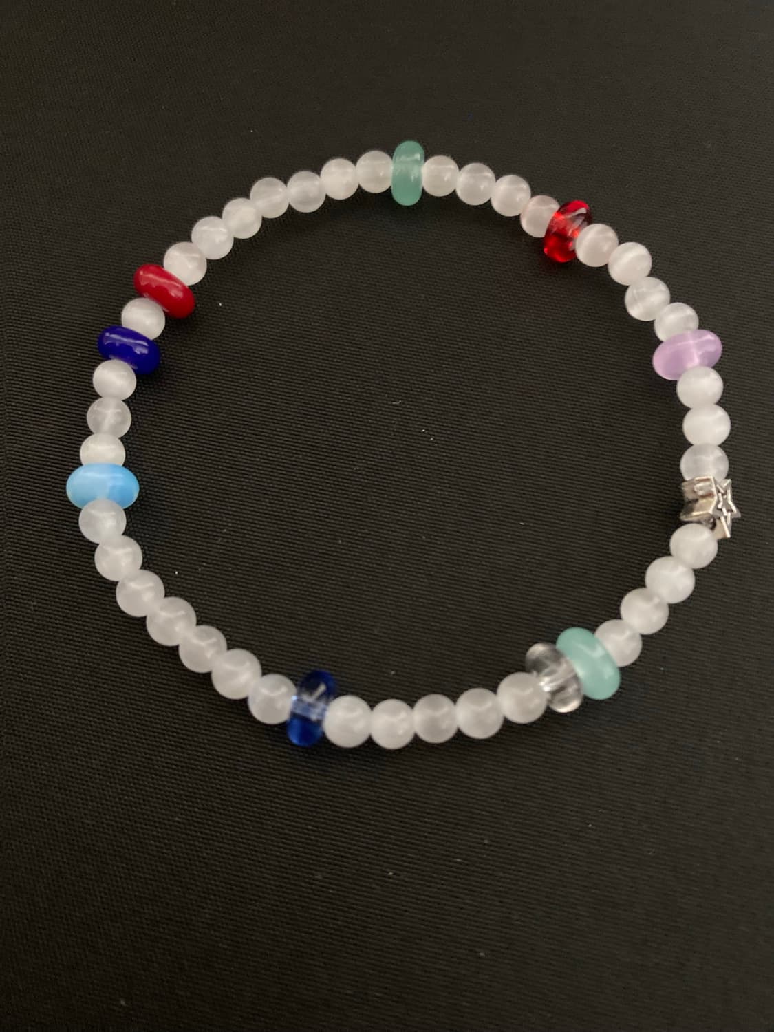 캐츠아이 4mm 컬러믹스 원석 팔찌 상품이미지1