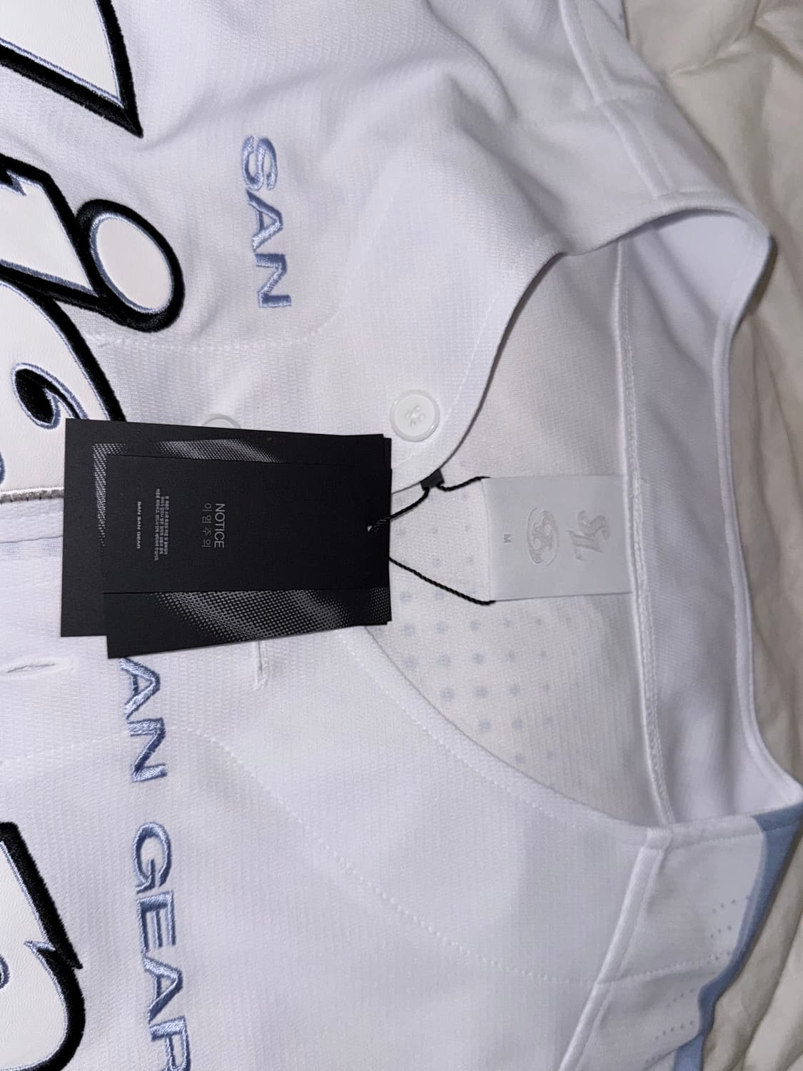 산산기어 x 삼성 라이온즈 저지 화이트 상품이미지3