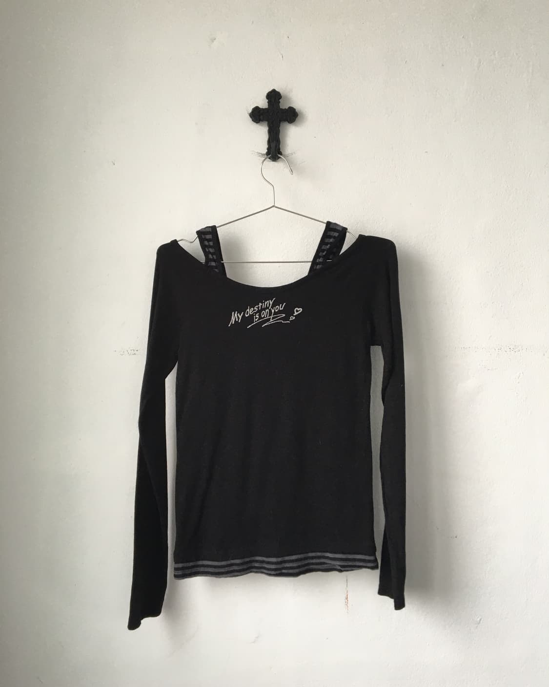 Stripe pattern layered sleeve 상품이미지3