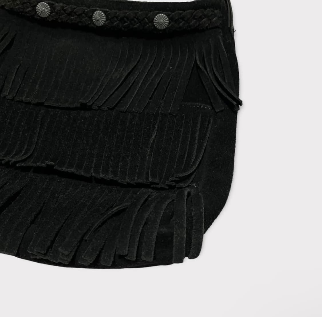 미네통카 프린지 크로스백-블랙 상품이미지3