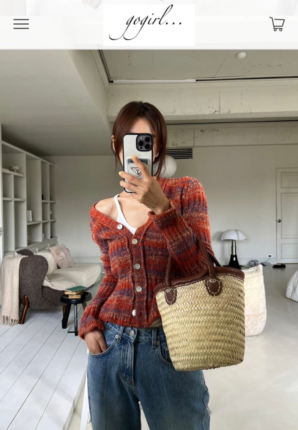 고걸 자체제작 모헤어 가디건 상품이미지2