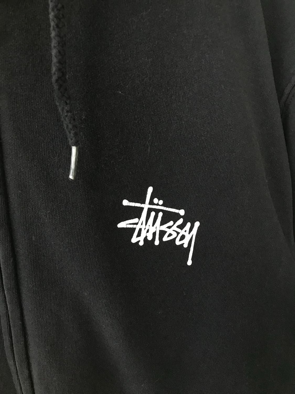 스투시 베이직 블랙 후드집업 상품이미지5