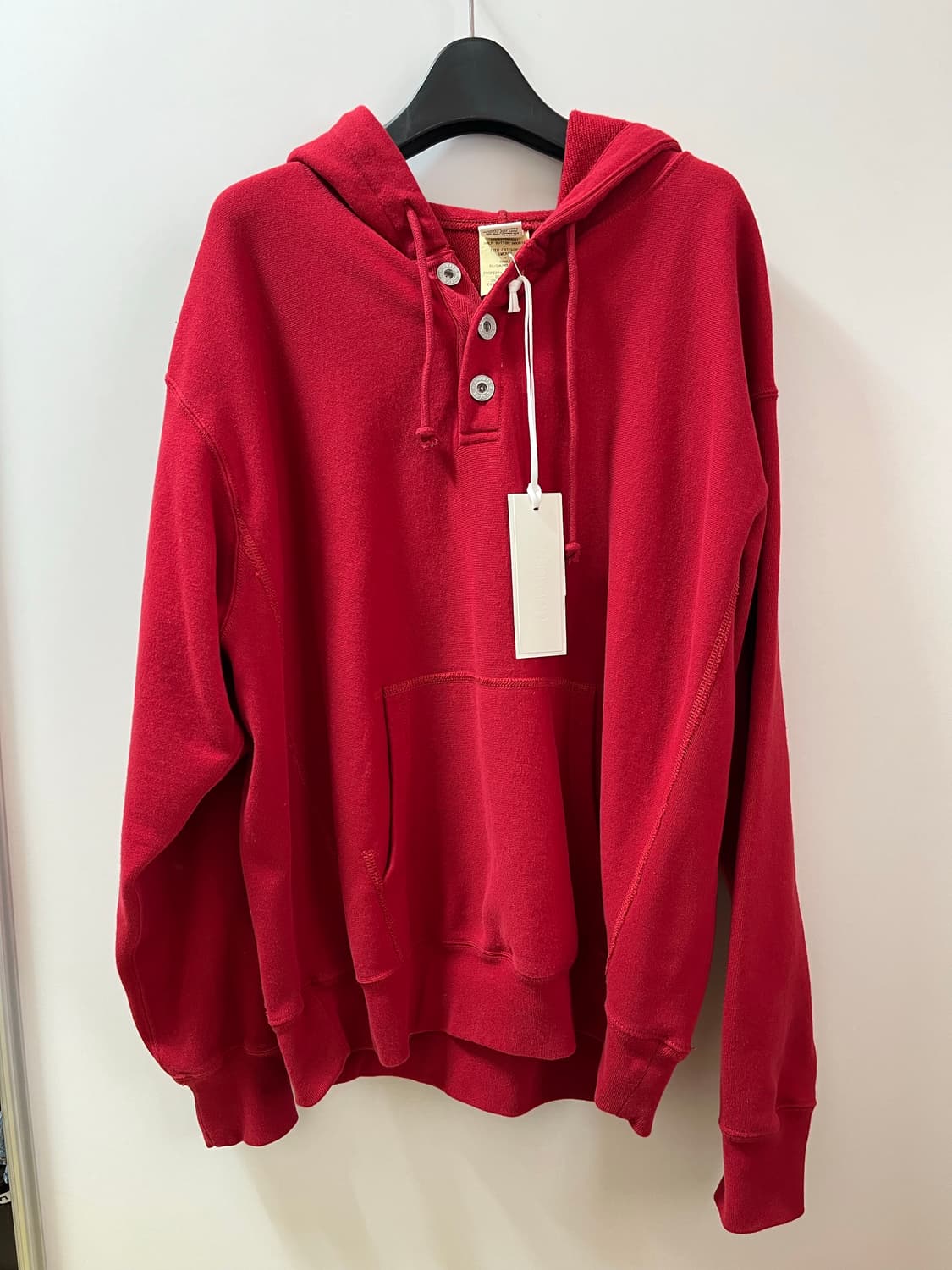 카키스 26ss 버튼 후디 레드 스몰사이즈 상품이미지1