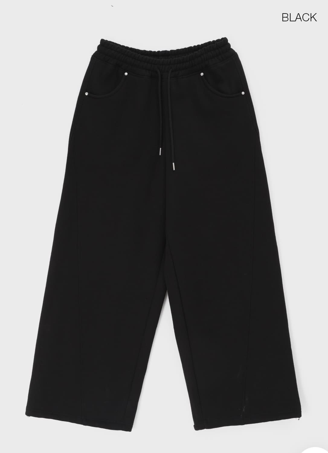블랙업 델티 기모 밴딩팬츠 블랙 상품이미지3