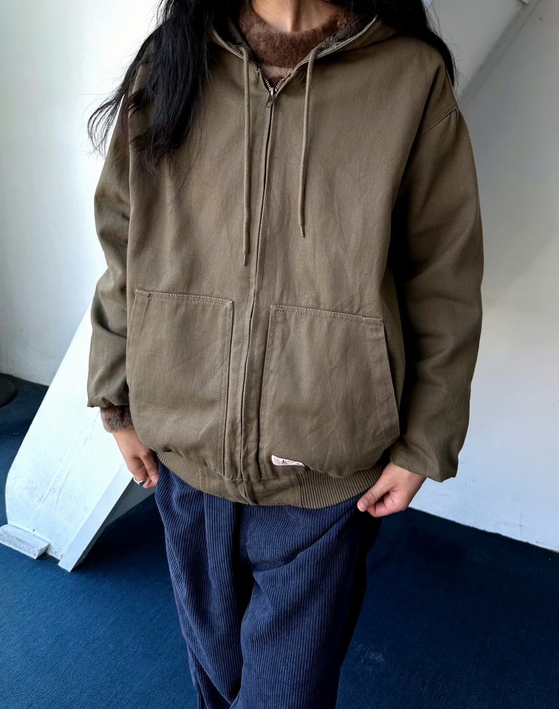 Cotton canvas padded hood jacket 상품이미지6