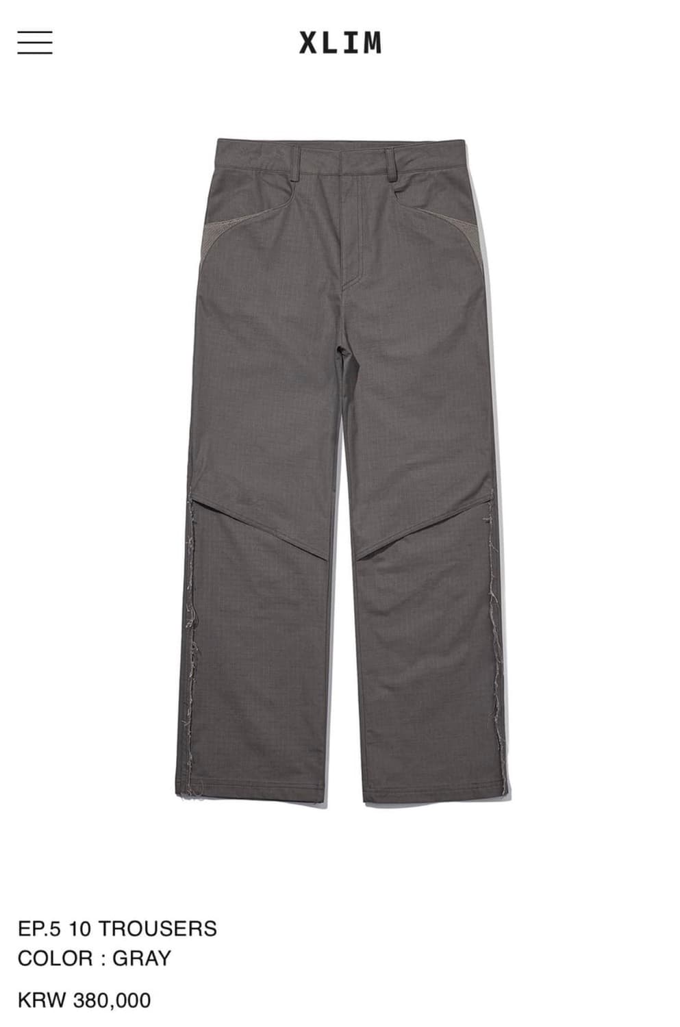 [3] EP.5 10 TROUSERS COLOR: GRAY 상품이미지1
