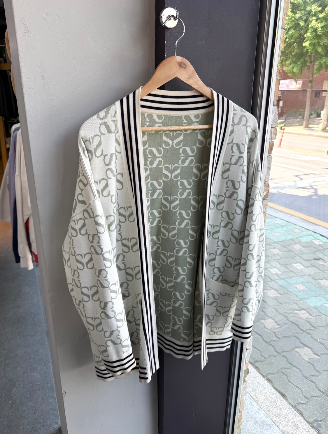 1/ 산드로 리버시블 로고 울 가디건 자켓 상품이미지7