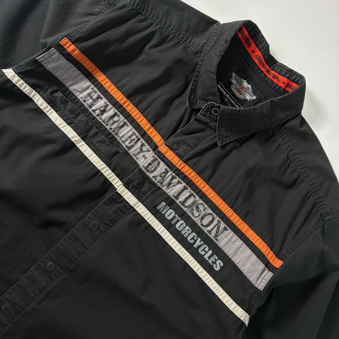 Harley davidson  할리 데이비슨 바이커 차콜 반팔 셔츠  상품이미지4