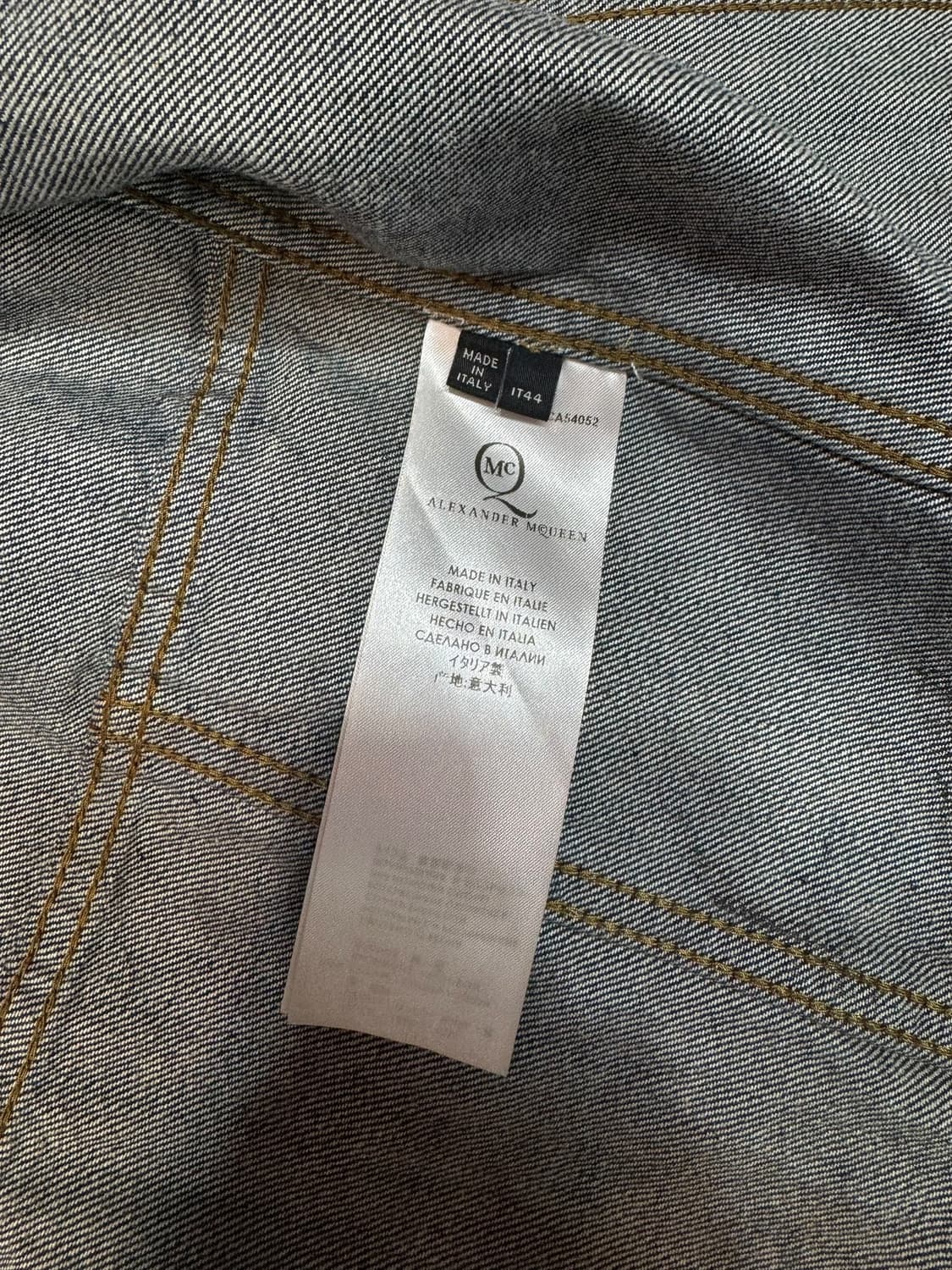 알렉산더 맥퀸 MCQ 오버다이드 흑청 트러커 자켓 made in ITAL 상품이미지7