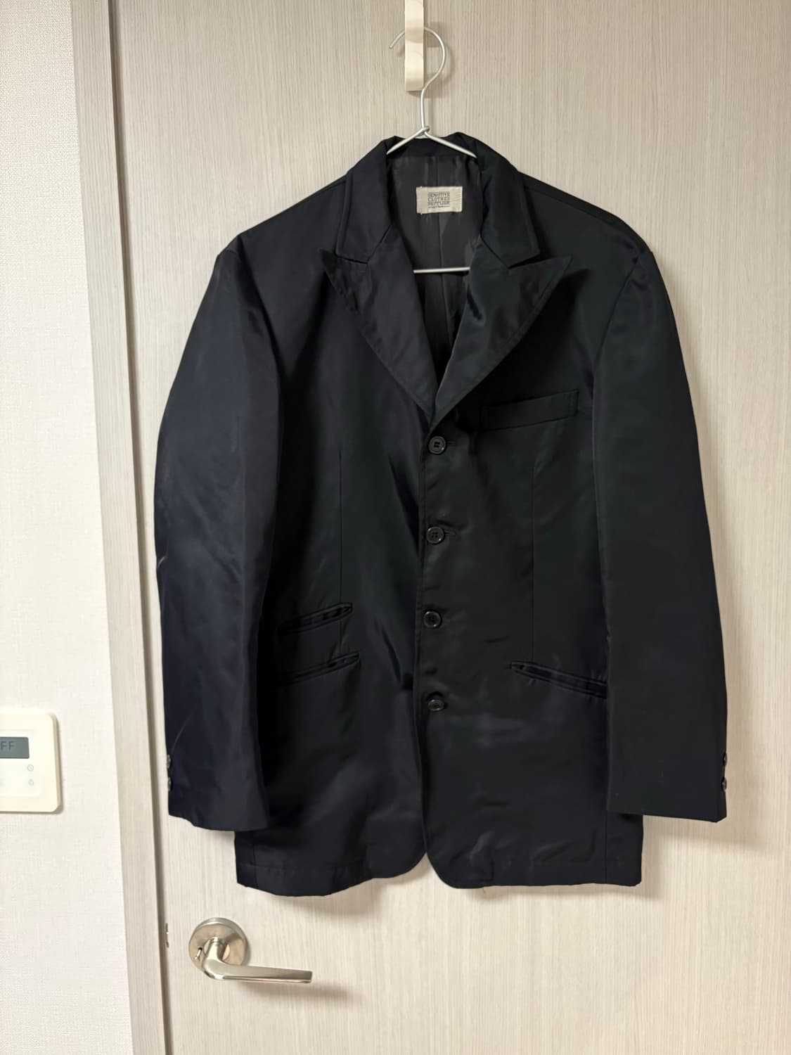 빈티지 블레이저 블랙 사틴 자켓 100사이즈 아워레가시 선플라워 상품이미지1