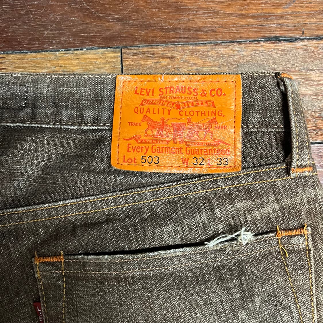 리바이스 갈색 데님 팬츠 상품이미지7