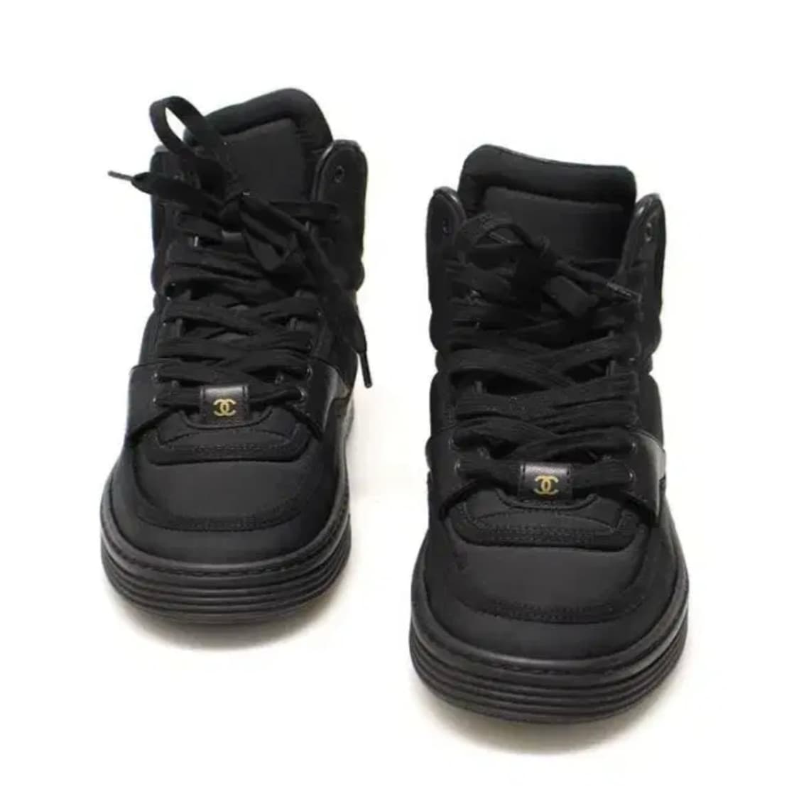 정품) 샤넬 하이탑 블랙 36 상품이미지3