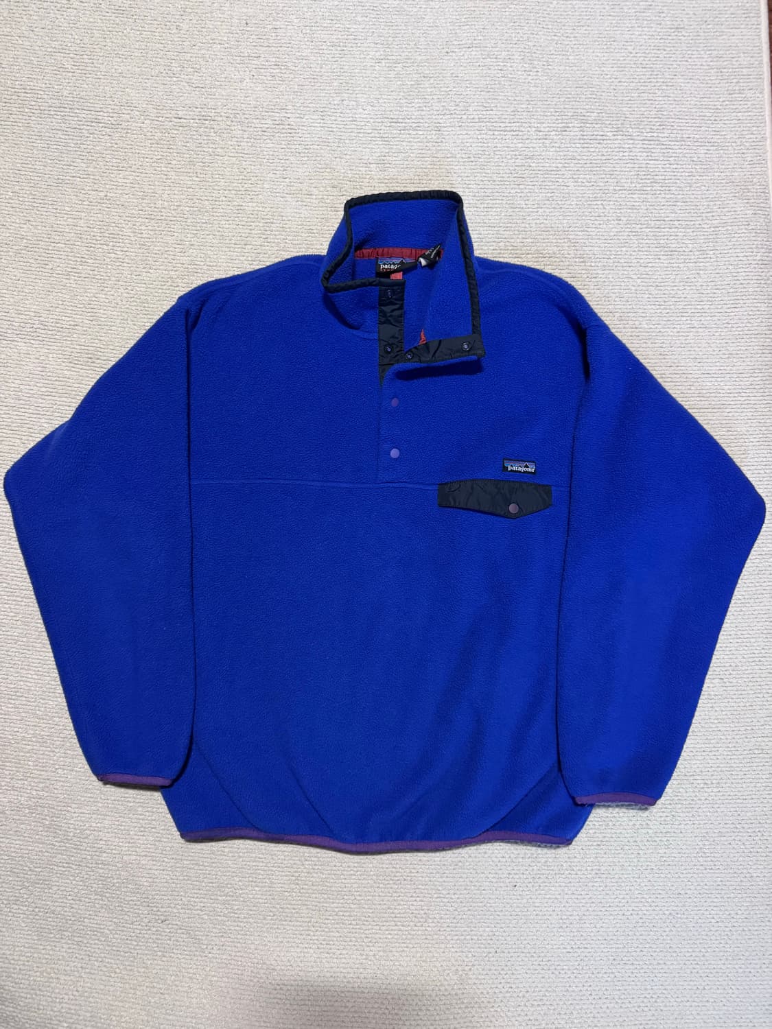 90s USA Patagonia Synchilla Snap-T 블루 L 상품이미지2