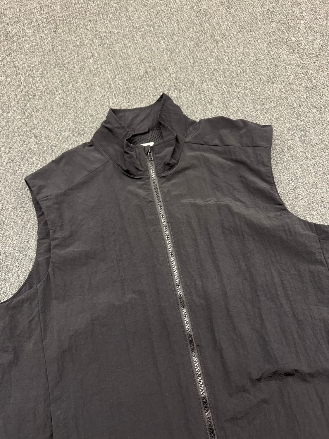 S)Sunday Skate Club 빈티지 블랙 나일론 윈드브레이커 베스 상품이미지3