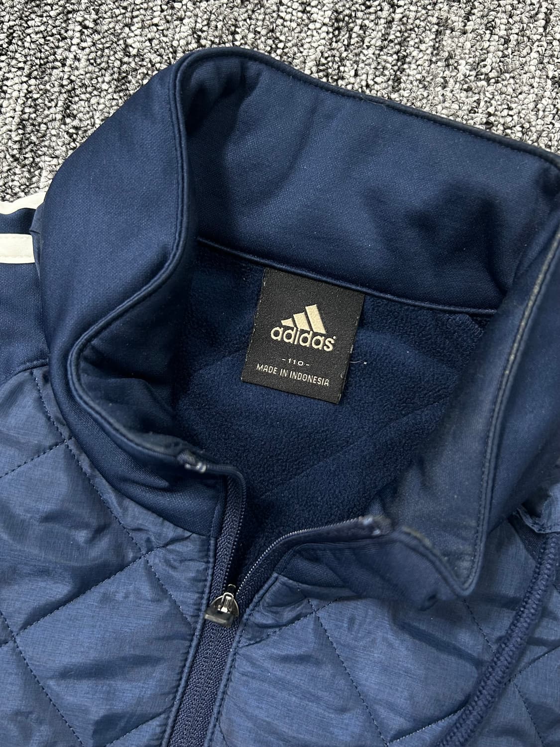 아디다스 네이비 누빔 트랙탑 져지 110 상품이미지5