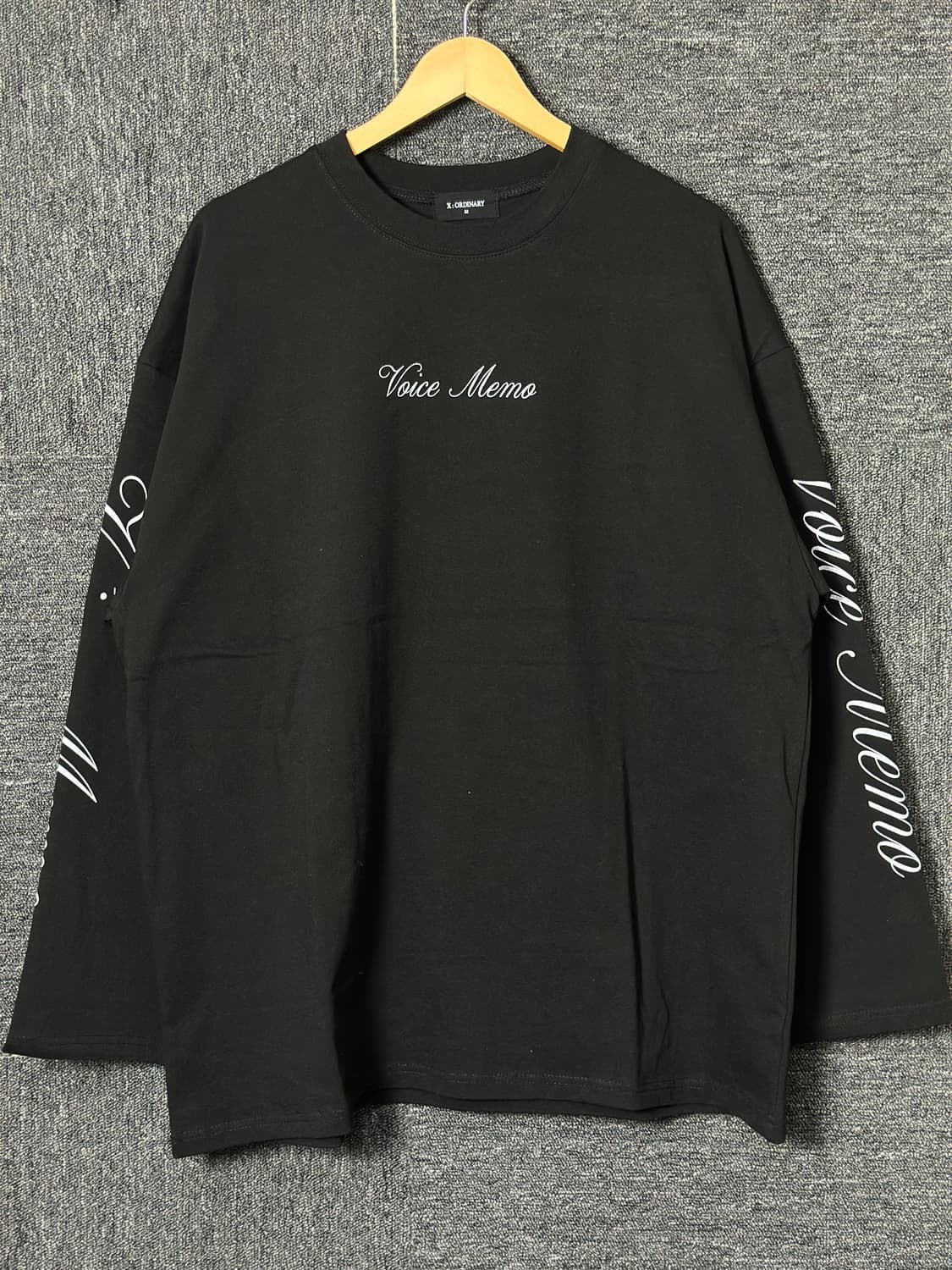 X:ORDINARY Voice Memo 블랙 긴팔 티셔츠 50 상품이미지2