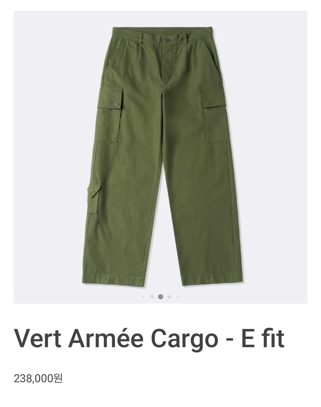 Mer Vert Armée Cargo - E fit 상품이미지1