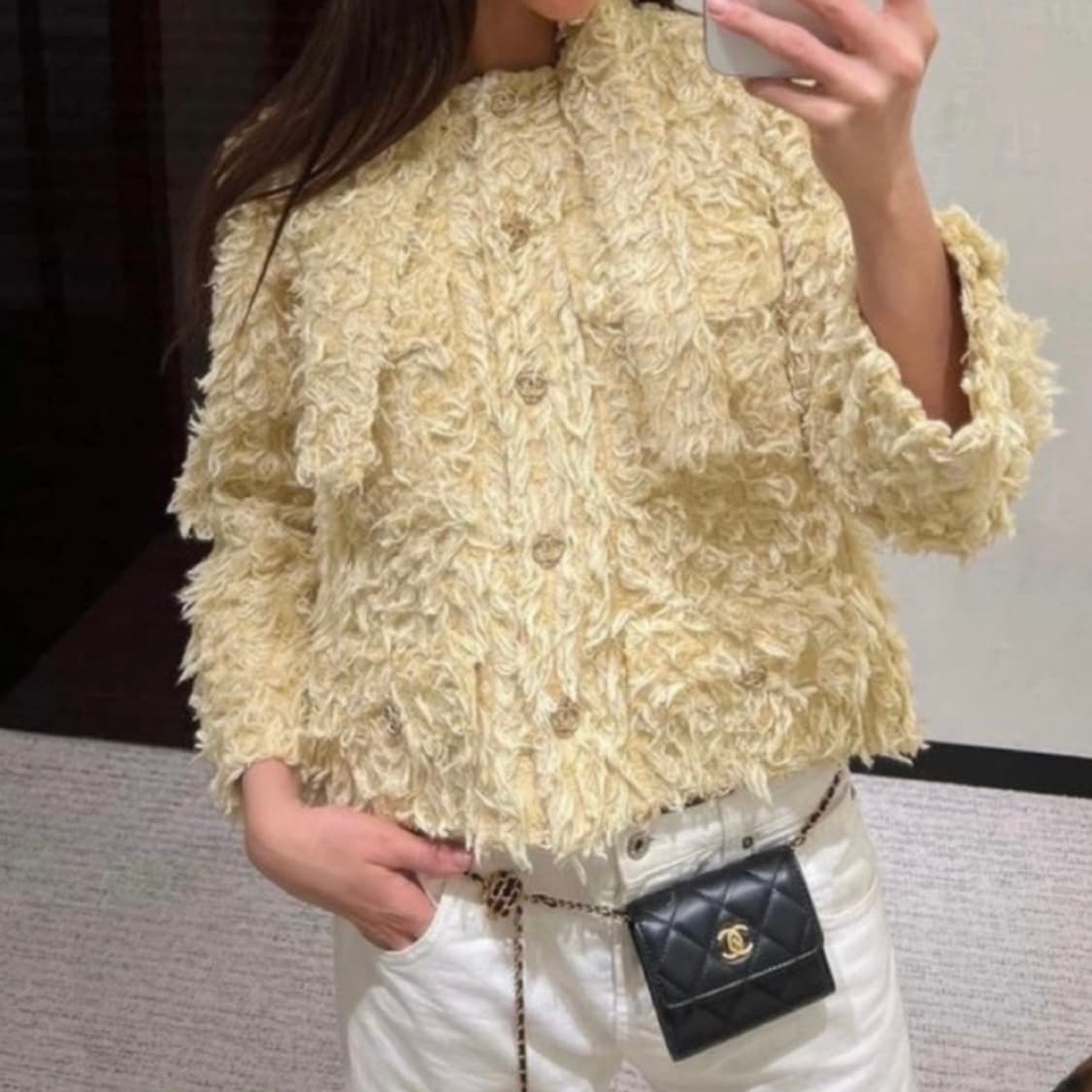 샤넬 36 크루즈 트위드 자켓 반값이하 cc로고 골드 버튼 상품이미지3