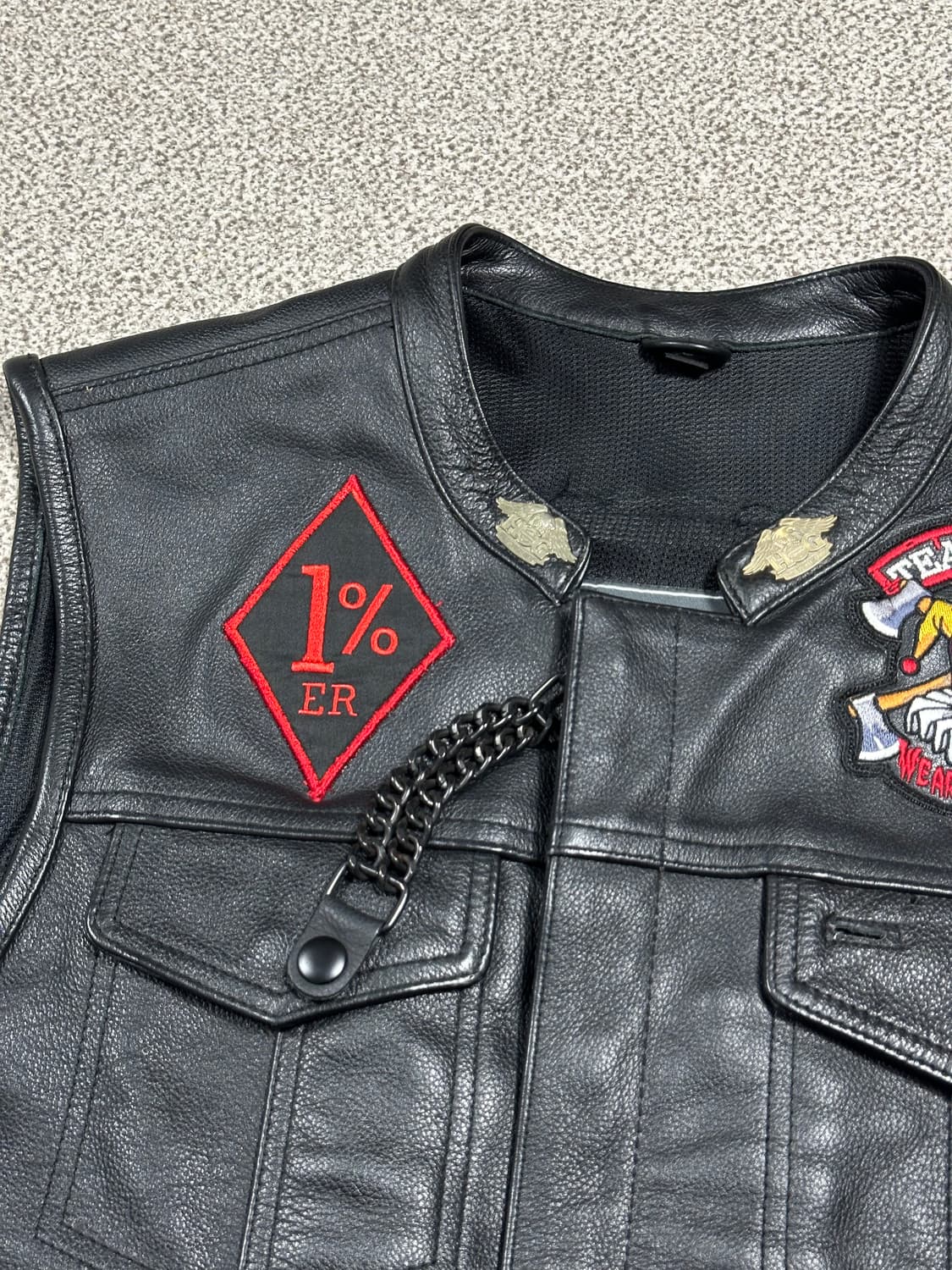 Fmc 할리데이비슨커스텀 패치 레더 베스트 L 상품이미지3