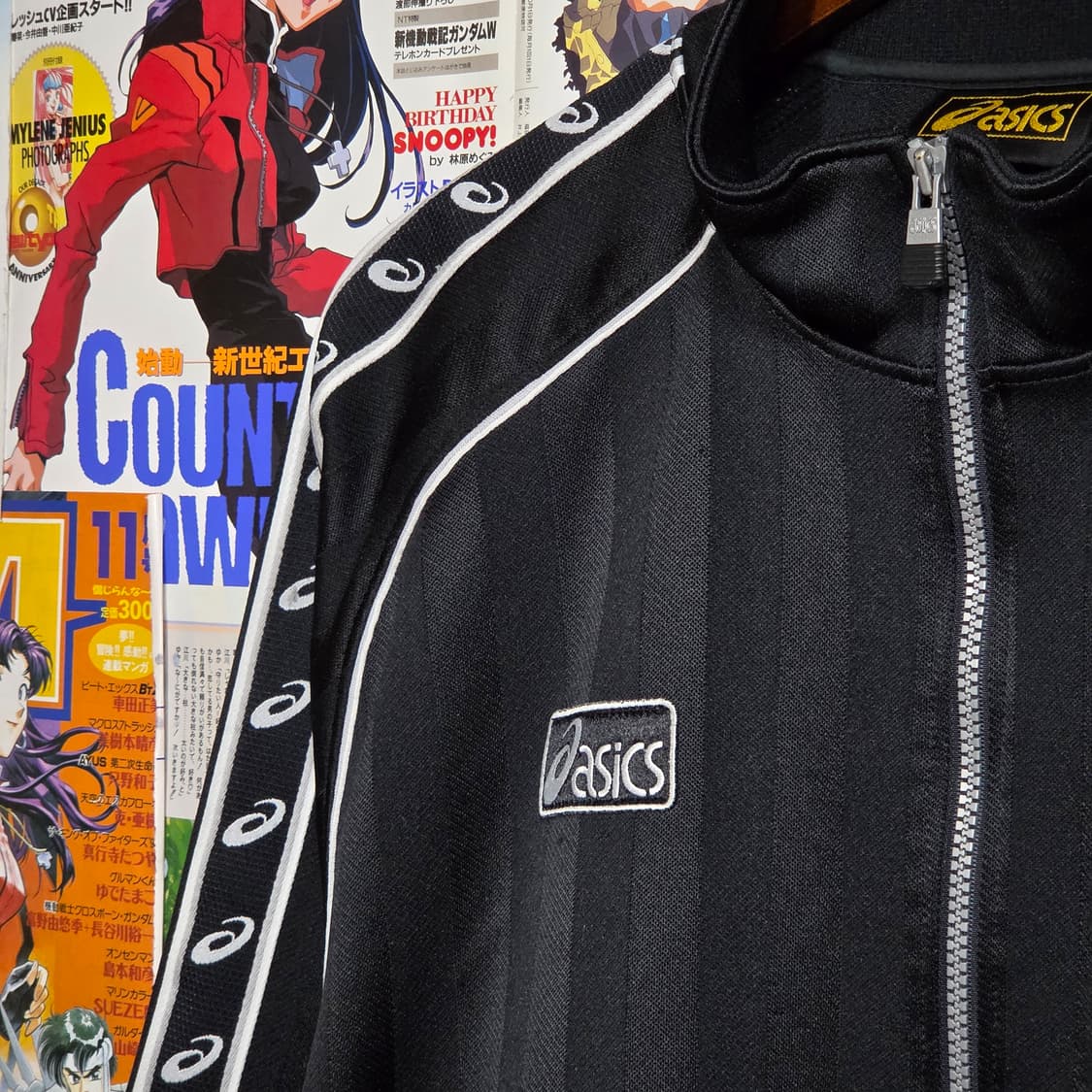 아식스 JPN 블랙 스트라이프 트랙 져지 상품이미지3