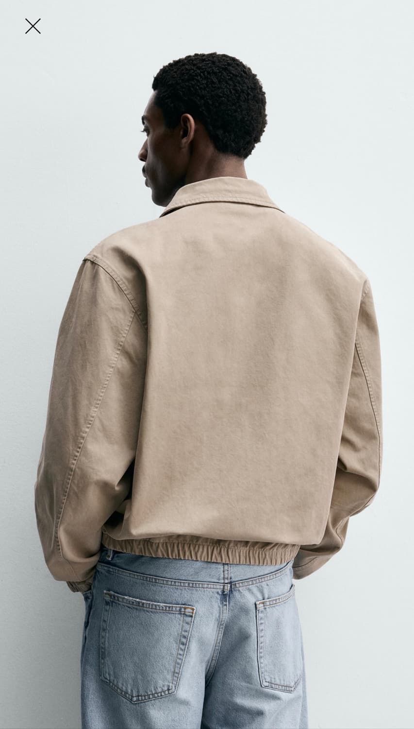 ZARA 베이지 코튼 자켓 상품이미지3