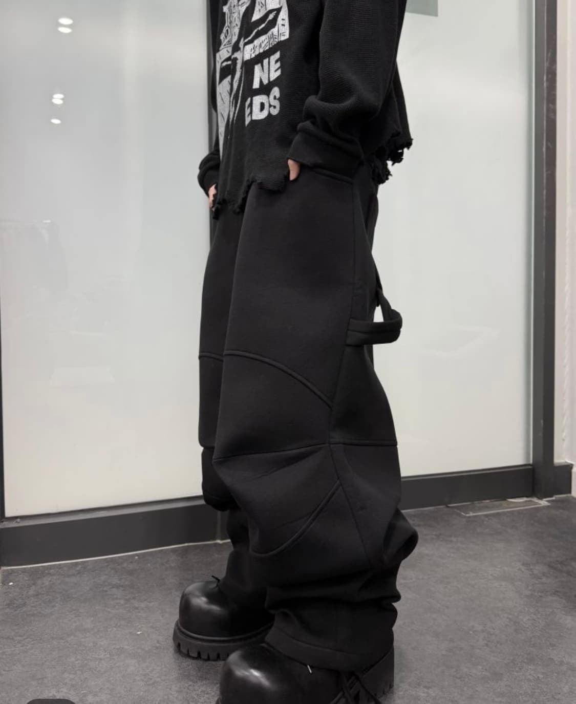 Mjd 엠제이디 3D 니 스웨트 팬츠 블랙 미개봉 새제품 판매 상품이미지1