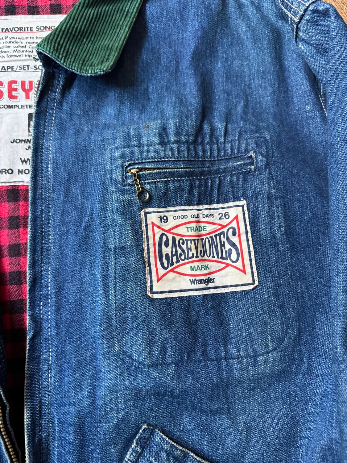 [L]Casey Jones by 랭글러 91-B 타입 체크라이닝 데님자켓 상품이미지3