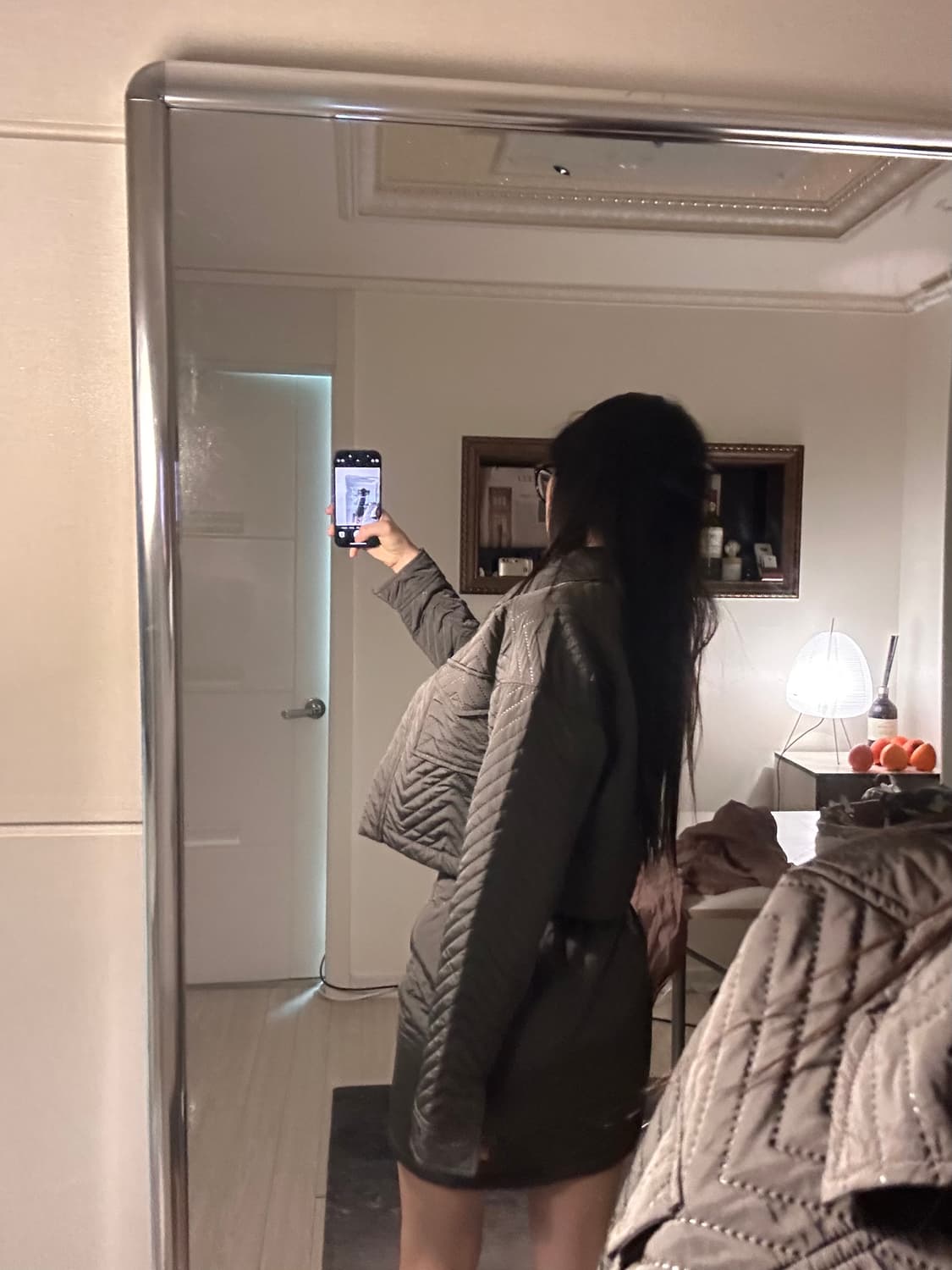 패딩 스커트 자켓 셋업 상품이미지6