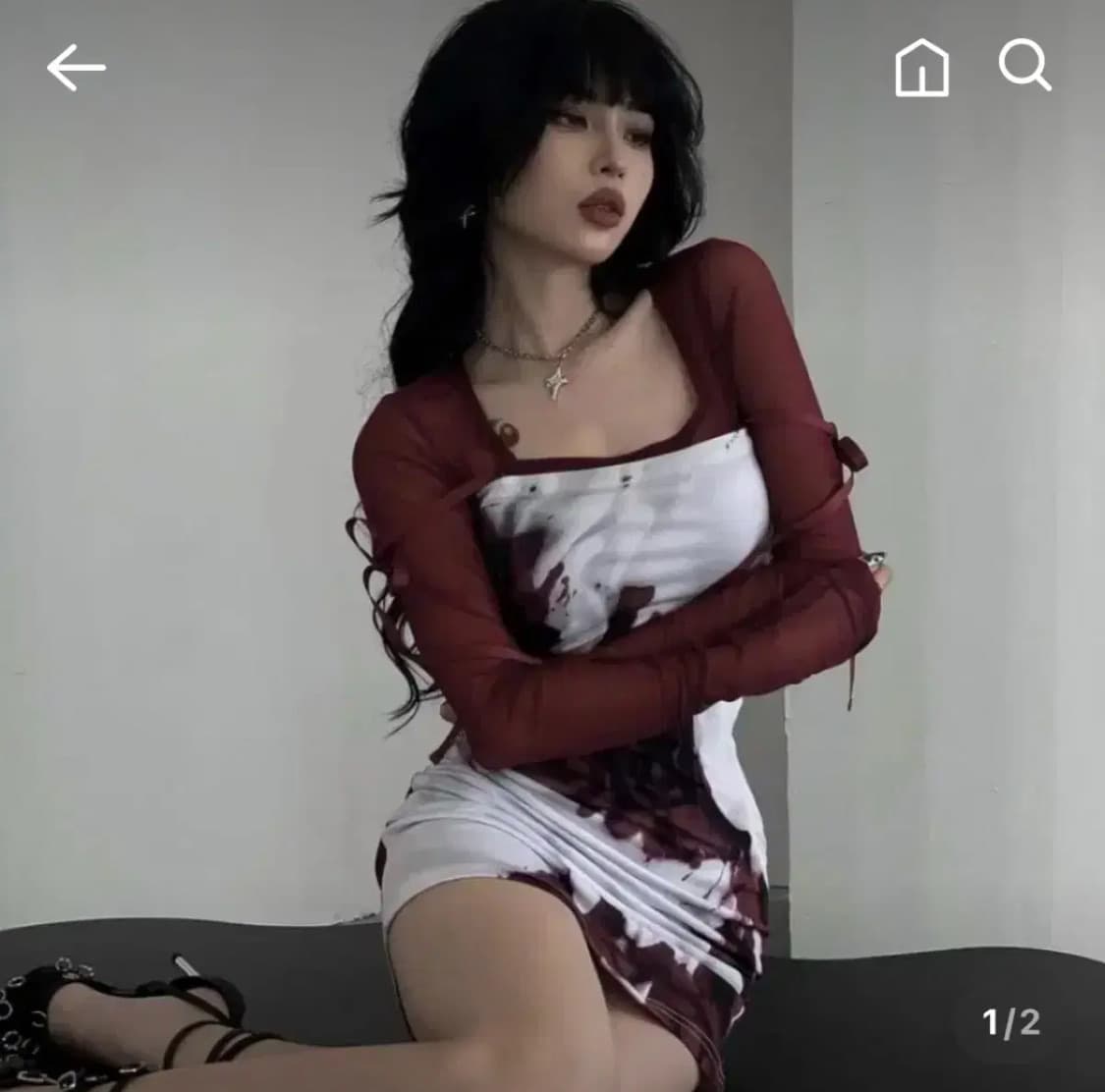 달링유어배드 시스루 매쉬탑 블랙 팝니다 상품이미지1