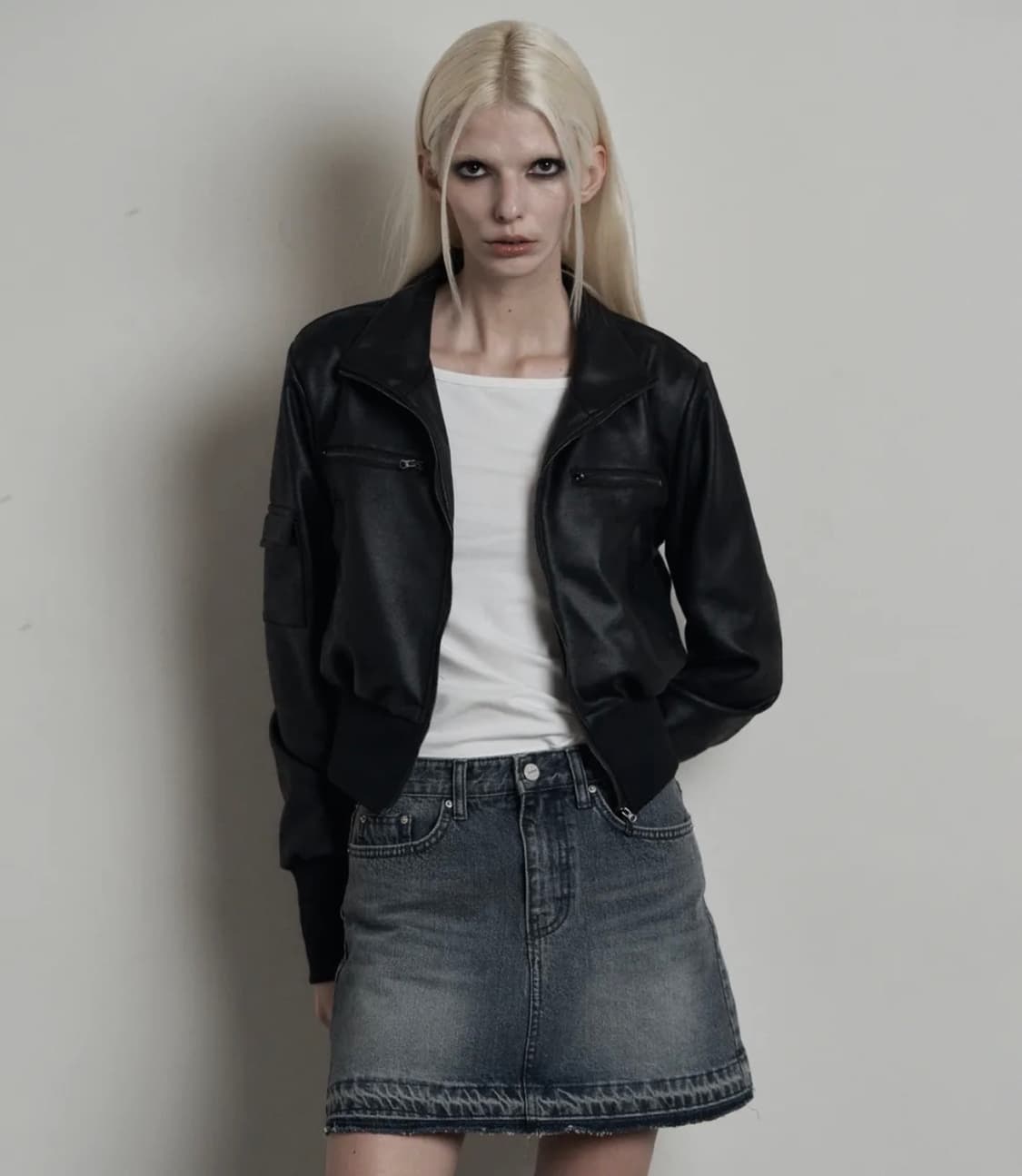 어니브 VINTAGE SUEDE TWO WAY JACKET BLACK 상품이미지1