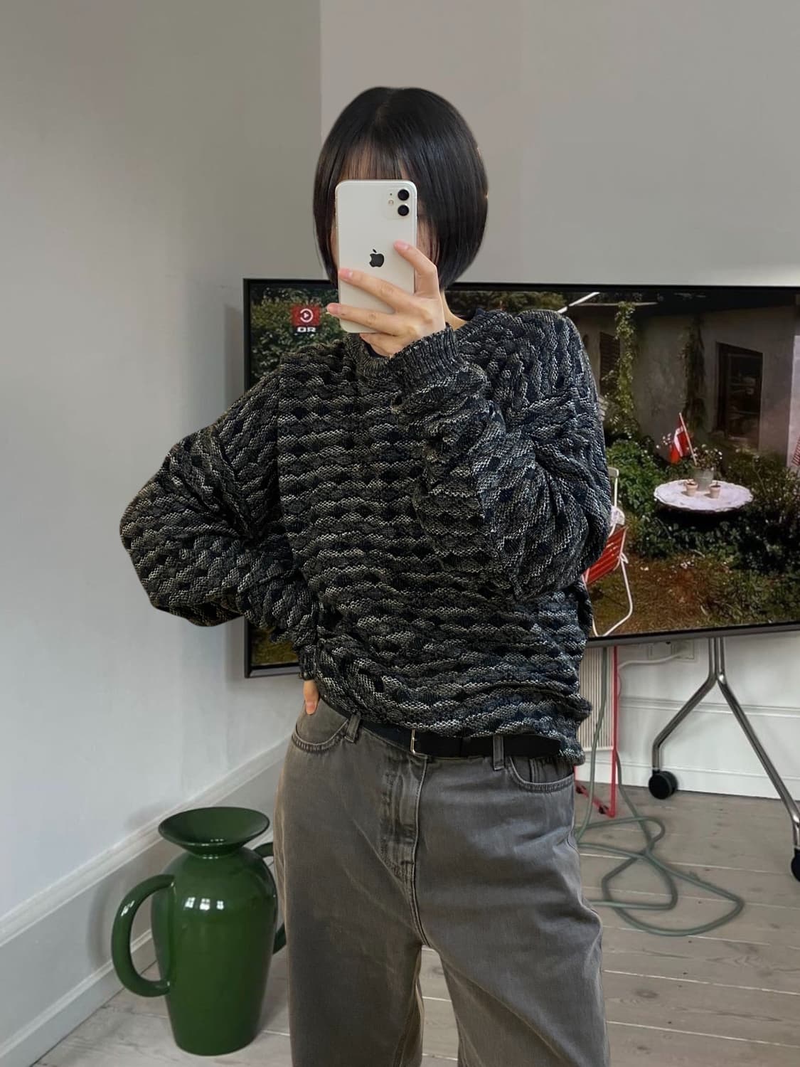 빈티지 패턴 니트 (Man L) AA0992 상품이미지1