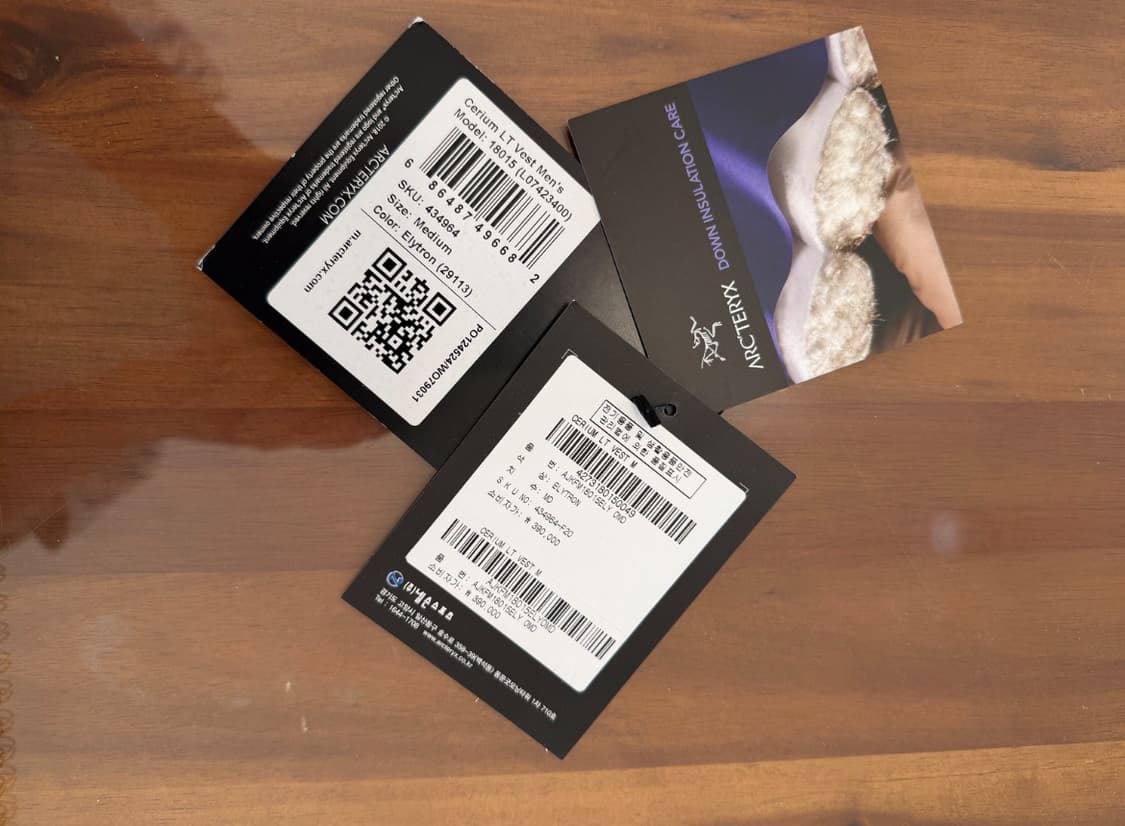 아크테릭스 세륨 LT 패딩 조끼 M 상품이미지4