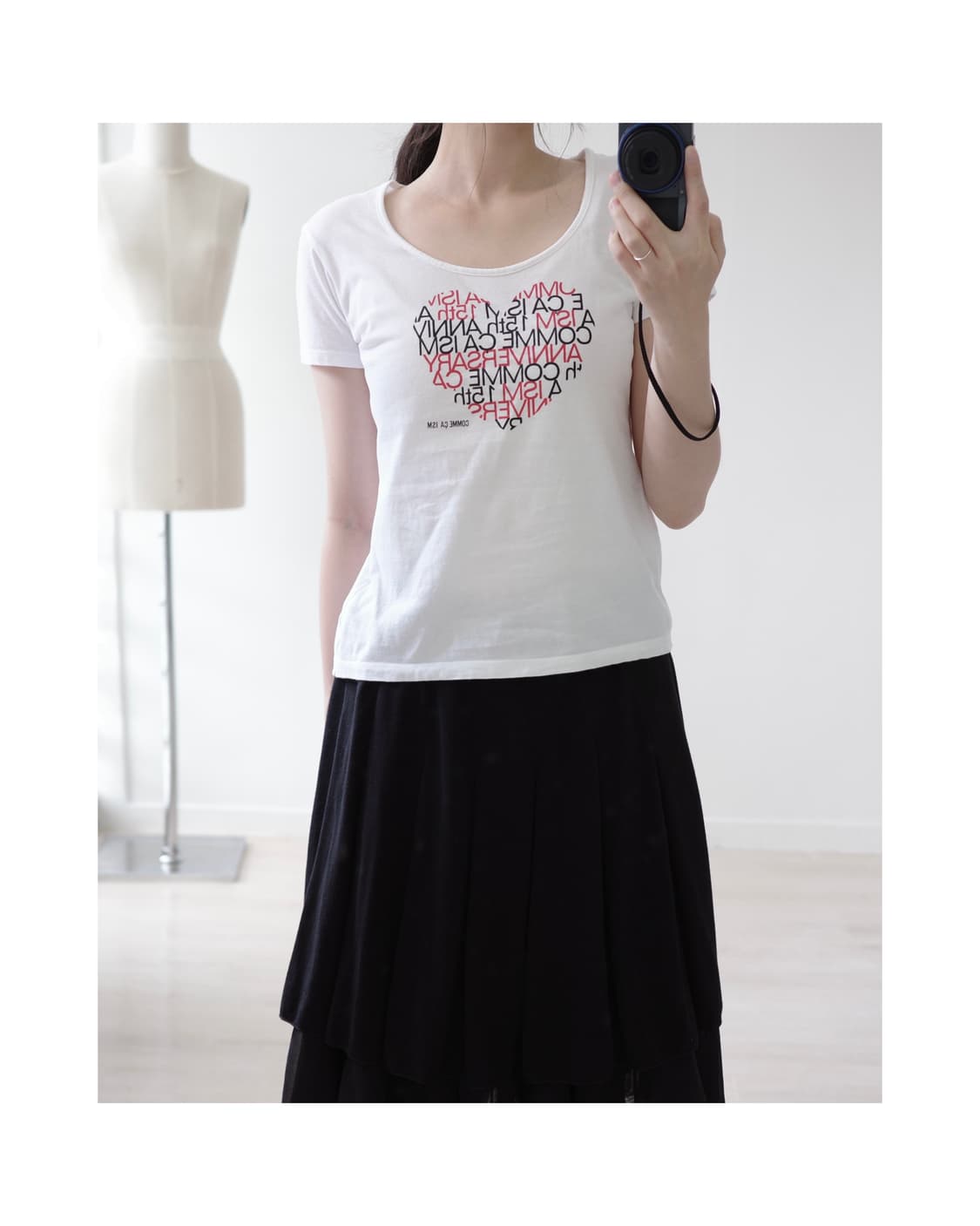 COMME CA ISM white graphic heart tee 상품이미지3