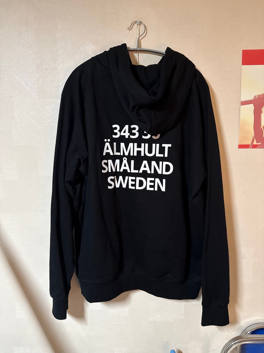 이케아 뮤지엄 후드 블랙 L 상품이미지2